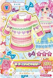 【中古品】アイカツ2015新4弾/AK1504-16/ボーダーニットオフショルダー N(中古品)