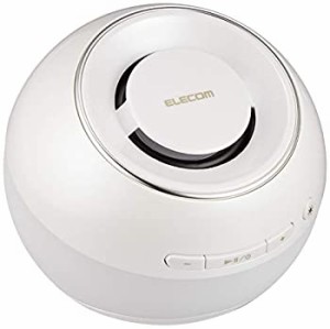 【中古品】エレコム ワイヤレススピーカー Bluetooth/IPX7防水対応/光る3色LED ホワイ(中古品)