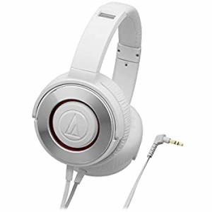 【中古品】audio-technica SOLID BASS ポータブルヘッドホン 重低音 ホワイト ATH-WS5(中古品)