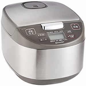 【中古品】シャープ 炊飯器 マイコン方式 5.5合 黒厚釜 球面炊き シルバー KS-S10J-S(中古品)