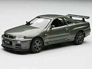 【中古品】京商 1/64 ニッサン スカイライン GT-R VスペックII シルバー (BNR34) K060(中古品)