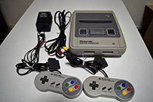 【未使用 中古品】スーパーファミコン本体　コントローラー・アダプタ・ケーブル セット(中古品)