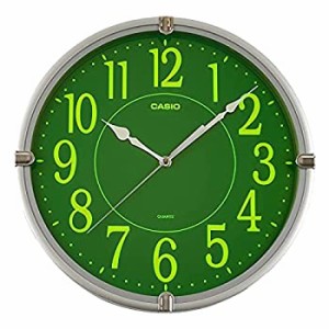 【中古品】CASIO(カシオ) 掛け時計 シルバー 直径34cm アナログ 連続秒針 集光 IQ-56S(中古品)