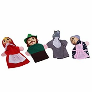 【中古品】4ピース/個セット 指人形セット フィンガーパペット 家族みんなで指人形(中古品)