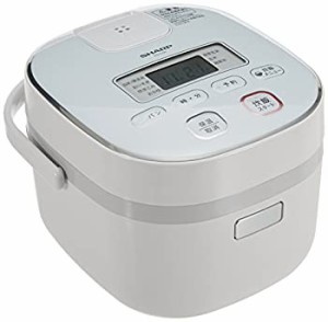 【中古品】シャープ 炊飯器 3合 黒厚釜 球面炊き ホワイト KS-C5K-W(中古品)