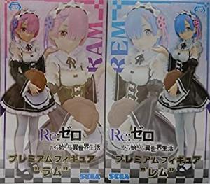 【中古品】Re:ゼロから始める異世界生活 プレミアムフィギュア レム ラム ２体セット(中古品)