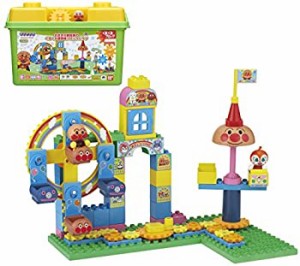 【中古品】BlockLabo ブロックラボ アンパンマン おおきな観覧車のくるくる遊園地ブロ(中古品)