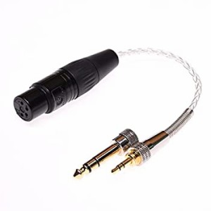 【中古品】8 芯 Pcocc 銀メッキケーブル 1/4 1/8 3.5mm オス 対 4ピン XLR メス バラ (中古品)