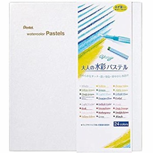 【中古品】ぺんてる 水彩パス ヴィスタージュ24色 みず筆付き GHW1-24 本体サイズ:w15(中古品)