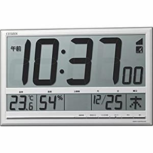 【中古品】リズム(RHYTHM) シチズン 掛け時計 置き時計 電波時計 大型液晶 温度 ・ 湿(中古品)