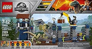 【中古品】LEGO ジュラシック・ワールド ディロフォサウルスの基地攻撃 75931 組み立 (中古品)