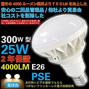 【中古品】【驚きの4000ルーメン】業界トップクラス 300W型25Wで4000lmの明るさ LED屋(中古品)