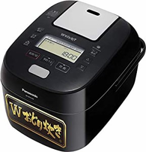 【中古品】パナソニック 炊飯器 5.5合 スチーム&可変圧力IH式 Wおどり炊き ブラック S(中古品)