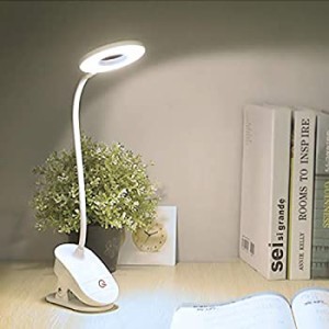 【未使用 中古品】クリップライト LED デスクライト 18 LED usb 充電式 充電/差込兼用 3階段 (中古品)