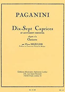 【中古】パガニーニ : 17の奇想曲と常動曲 (クラリネット教則本) ルデュック出版