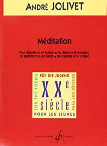 【中古】ジョリヴェ : 瞑想 (クラリネット、ピアノ) ビヨドー出版