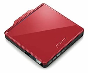 【中古】BUFFALO BDXL対応 USB2.0用ポータブルBlu-rayドライブ Wケーブル収納タイプ レッド BRXL-PC6VU2-RDC