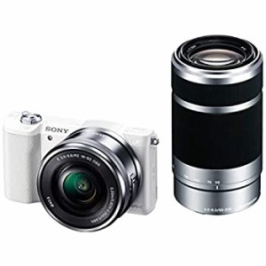 【中古】ソニー ミラーレス一眼 α5100 ダブルズームキット E PZ 16-50mm F3.5-5.6 OSS + E 55-210mm F4.5-6.3 OSS ホワイト ILCE-5100Y