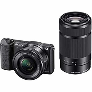 【中古】ソニー ミラーレス一眼 α5100 ダブルズームレンズキット E PZ 16-50mm F3.5-5.6 OSS + E 55-210mm ブラック ILCE-5100Y-B