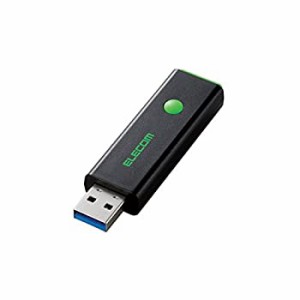 【中古】(未使用・未開封品)エレコム USBメモリ USB3.0対応 Windows10対応 Mac対応 暗号化セキュリティソフト付 ノック式 64GB グリーン 