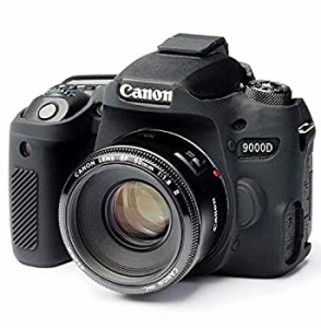 【中古】DISCOVERED イージーカバー Canon EOS 9000D用　カメラカバー ブラック 液晶保護フィルム付