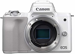 【中古】Canon ミラーレス一眼カメラ EOS Kiss M ボディー ホワイト EOSKISSMWH-BODY