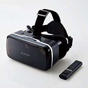 【中古】エレコム VRゴーグル VRグラス 目幅・ピント調節可能 VRコントローラー付き Bluetooth DMM動画専用(iOs) メガネ対応 ブラック VR