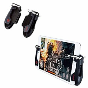 【中古】エレコム 荒野行動 PUBGMobile タブレット用ゲームコントローラー 1ボタン&グリップ ブラック P-GMGT2B01BKT