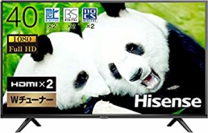 【中古】ハイセンス 40V型 フルハイビジョン 液晶 テレビ 40H38E ダブルチューナー 外付けHDD裏番組録画対応 3年保証