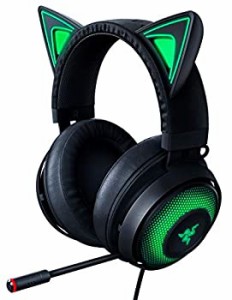 【中古】(未使用･未開封品)Razer Kraken Kitty Black ゲーミングヘッドセット USB THX7.1 ネコミミ Chroma ノイズキャンセリングマイク 