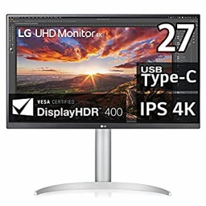 【中古】【Amazon.co.jp 限定】LG モニター ディスプレイ 27UP850-W 27インチ 4K/DisplayHDR400/IPS非光沢/DCI-P3 95%/フリッカーセーフ/