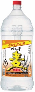 スマプレ会員 送料無料  本格焼酎 博多の華 麦 12度 ペット 4000ml 4L×4本