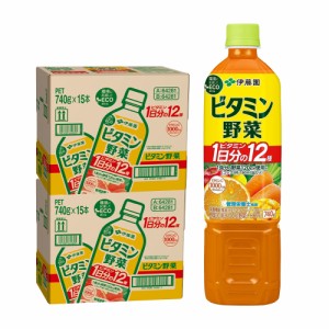 送料無料 伊藤園 エコボトル ビタミン野菜 740g×2ケース/30本