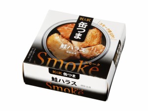 送料無料 K&K 缶つま Smoke 鮭ハラス 50g×24個