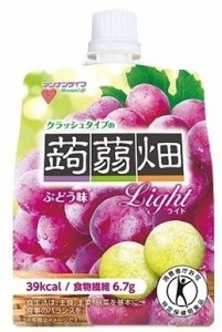 送料無料 マンナンライフ クラッシュタイプの蒟蒻畑 ライト ぶどう味 150g×6個入×4箱