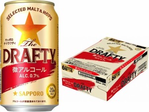 スマプレ会員 送料無料 【アルコール0.7%】 サッポロ The DRAFTY ザ ドラフティ 350ml×24本 heat_g