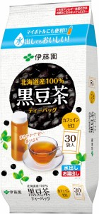 送料無料 伊藤園 北海道産100％ 黒豆茶ティーバッグ 3.8g 30袋入 ×10個