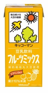 送料無料 キッコーマン 豆乳飲料 フルーツミックス パック 1000ml 1L×1ケース/6本