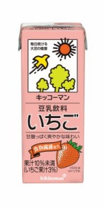 スマプレ会員 送料無料  キッコーマン 豆乳飲料 いちご 200ml×2ケース/36本