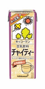 送料無料 キッコーマン 豆乳飲料 チャイティー 200ml×4ケース/72本