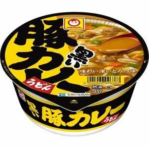 送料無料 東洋水産 マルちゃん 黒い豚カレーうどん 87g×4ケース/48個