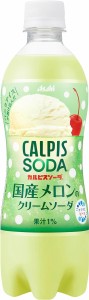 送料無料 アサヒ カルピスソーダ 国産メロンのクリームソーダ 500ml×2ケース/48本