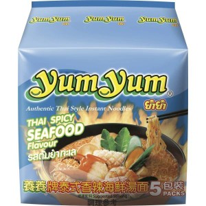 6/1〜2限定500円OFFクーポン取得可 送料無料 YumYum ヤムヤム インスタントヌードル スパイシーシーフード (70g×5袋入り)×12個