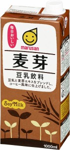 送料無料 マルサンアイ 豆乳飲料麦芽 パック 1L 1000ml×1ケース/6本