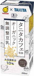 スマプレ会員 送料無料  マルサンアイ タニタカフェ オーガニック 無調整豆乳 パック 200ml×3ケース/72本