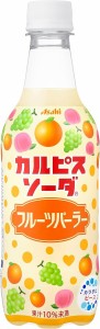 送料無料 アサヒ飲料 カルピスソーダ フルーツパーラー 450ml×1ケース/24本