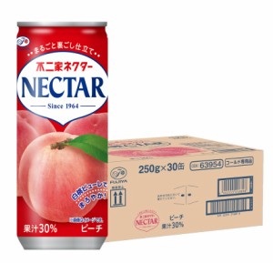 送料無料 不二家 ネクター ピーチ 缶 250ml×1ケース/30本