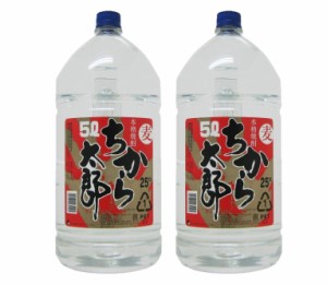 スマプレ会員 送料無料  若松酒造 麦 ちから太郎 5000ml 5L×2本