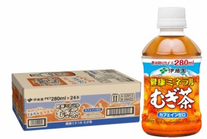 送料無料 伊藤園 健康ミネラルむぎ茶 PET 280ml×1ケース/24本