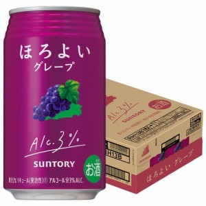 スマプレ会員 送料無料 サントリー ほろよい グレープ 350ml×1ケ−ス/24本